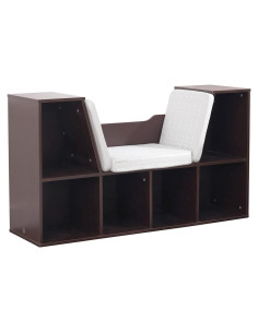 Estantería de Madera KidKraft con Rincón de Lectura 6 Estantes