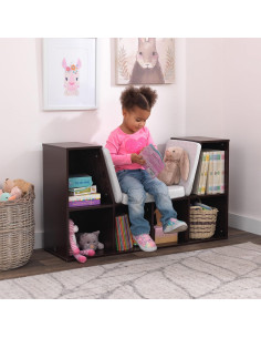 Estantería de Madera KidKraft con Rincón de Lectura 6 Estantes 2