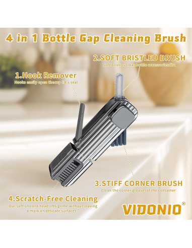 Juego de Cepillos de Limpieza Vidonio 2 Piezas Multifuncional