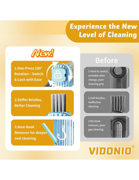 Juego de Cepillos de Limpieza Vidonio 2 Piezas Multifuncional