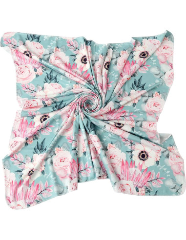 Conjunto Manta Swaddle y Diadema Bebé Galabloomer Floral