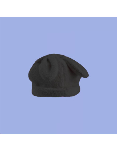Gorro de orejas de conejo tejido para mujer - Color negro
