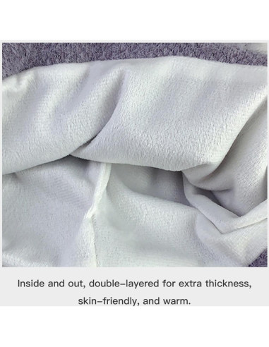 Gorro de orejas de conejo tejido para mujer - Color negro