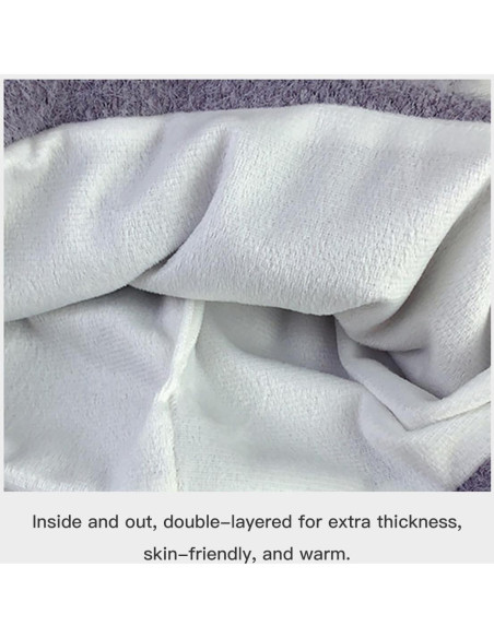 Gorro de orejas de conejo tejido para mujer - Color negro