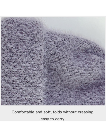 Gorro de orejas de conejo tejido para mujer - Color negro