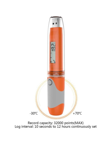 Registrador de Datos de Temperatura y Humedad Elitech RC-51H -30C a 70C