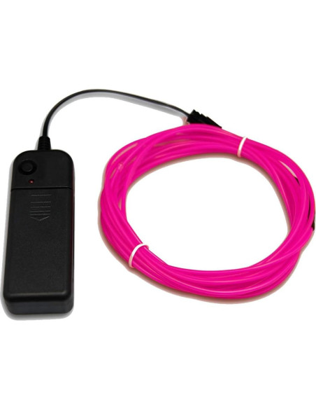 Alambre Neón Rosa 5m TiTiToo Flexible para Decoración DIY