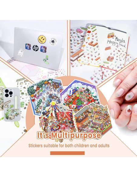 Set de Stickers 3D NiXianLinGo - Carnaval y Navidad, 4 Escenas