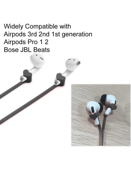Correas Magnéticas Antipérdida CLAIOL para AirPods - 2 Pcs
