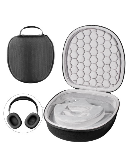 Funda de viaje dura Jomwag para auriculares Bose y Sony - Negra