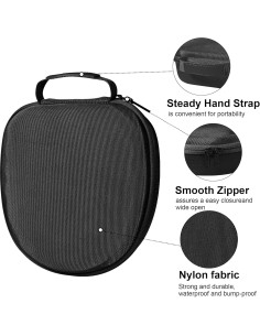 Funda de viaje dura Jomwag para auriculares Bose y Sony - Negra 2