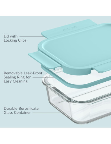 Conjunto de Almacenamiento de Alimentos de Vidrio Bentgo 4 Piezas