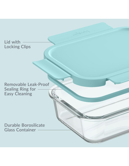 Conjunto de Almacenamiento de Alimentos de Vidrio Bentgo 4 Piezas