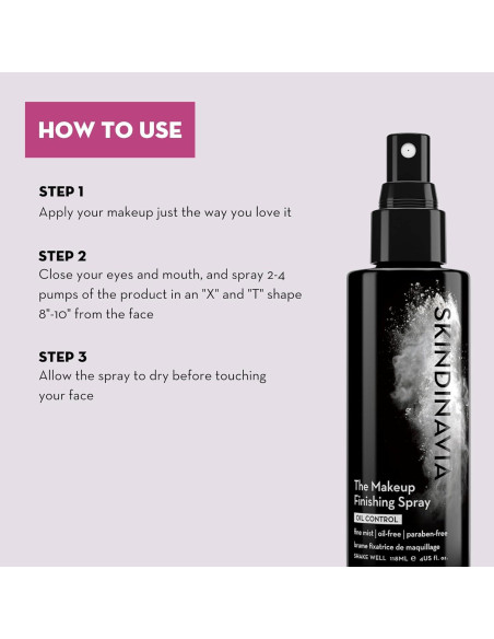 Skindinavia Spray Prebase y Acabado Control de Aceite 2x118ml