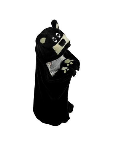 Manta con Capucha de Oso Lazy One - Forro Polar para Niños