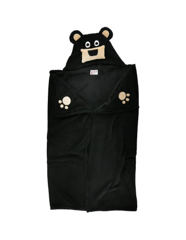 Manta con Capucha de Oso Lazy One - Forro Polar para Niños