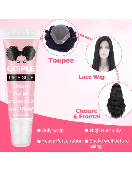 Pegamento para Pelucas de Encaje Frontal GOIPLE CARE 4PCS 14g