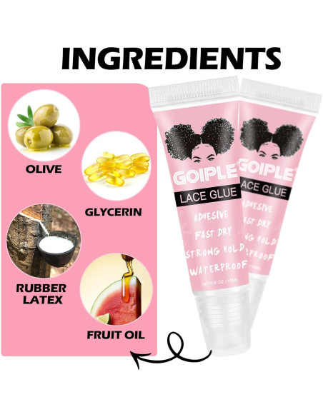 Pegamento para Pelucas de Encaje Frontal GOIPLE CARE 4PCS 14g