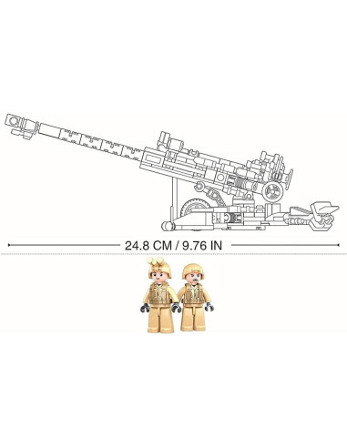 Bloque de Construcción Tanque Militar DOUBLEEAGLE 258 Piezas