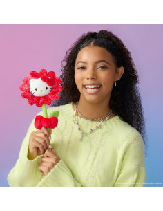 Flor Roja de Peluche Hello Kitty 14" con Tallo Flexible - Jazwares 2