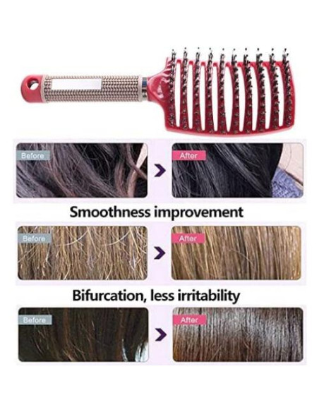 Cepillo Desenredante Heubek 24.9x6.9cm para Cabello Sin Dolor Cepillo Desenredante Heubek 24.9x6.9cm para Cabello Sin Dolor