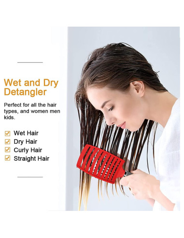 Cepillo Desenredante Heubek 24.9x6.9cm para Cabello Sin Dolor