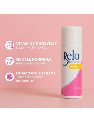 Desodorante Antitranspirante Belo Essentials 40ml - 48h Sin Alcohol