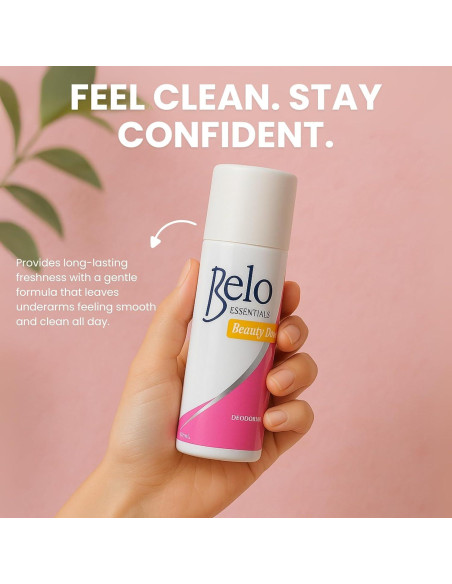 Desodorante Antitranspirante Belo Essentials 40ml - 48h Sin Alcohol