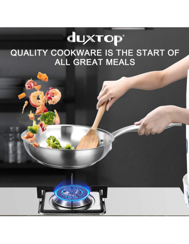 Sartén de Acero Inoxidable Duxtop 20 cm con Mango Frío
