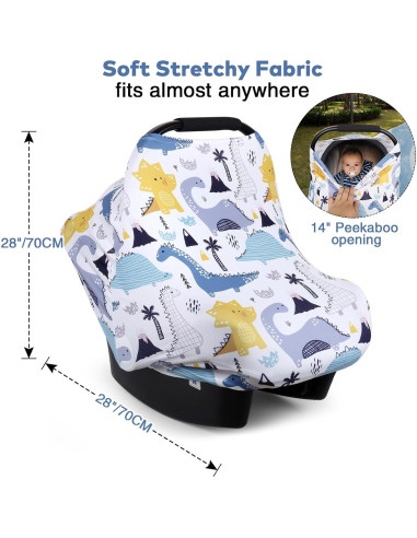 Funda de Asiento de Coche Rquite Todo-en-Uno Unisex Dinosaurio Azul