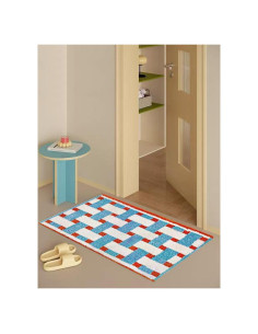 Alfombra de Baño Antideslizante FANSSMILE 50x80 cm Azul Bebé