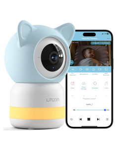 Cámara de Seguridad Interior Litokam 2K 4MP con Audio y Detección