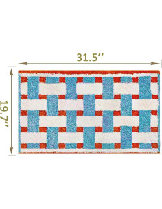 Alfombra de Baño Antideslizante FANSSMILE 50x80 cm Azul Bebé 2