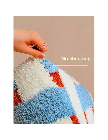 Alfombra de Baño Antideslizante FANSSMILE 50x80 cm Azul Bebé