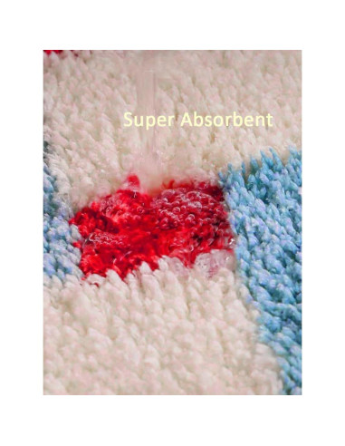 Alfombra de Baño Antideslizante FANSSMILE 50x80 cm Azul Bebé