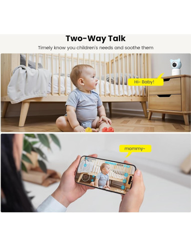 Cámara de Seguridad Interior Litokam 2K 4MP con Audio y Detección
