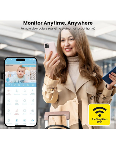 Cámara de Seguridad Interior Litokam 2K 4MP con Audio y Detección