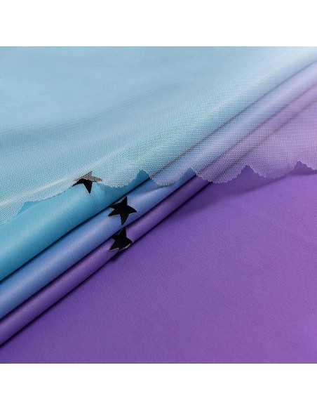 Cortinas Opacas Ombre Azul Púrpura Reepow 132x160 cm - 2 Paneles