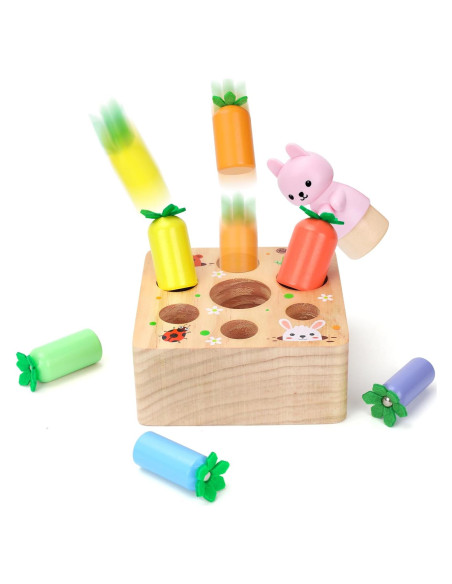 Rompecabezas Magnético Zanahoria Pequeño Conejo Montessori Rompecabezas Magnético Zanahoria Pequeño Conejo Montessori