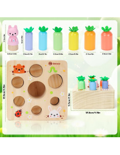 Rompecabezas Magnético Zanahoria Pequeño Conejo Montessori 2