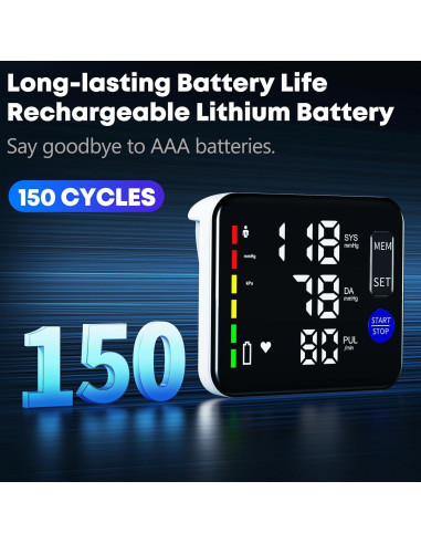 Monitor de Presión Arterial Recargable Guaever BP351A 22-42 cm