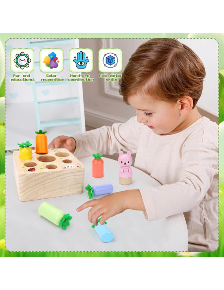 Rompecabezas Magnético Zanahoria Pequeño Conejo Montessori Rompecabezas Magnético Zanahoria Pequeño Conejo Montessori