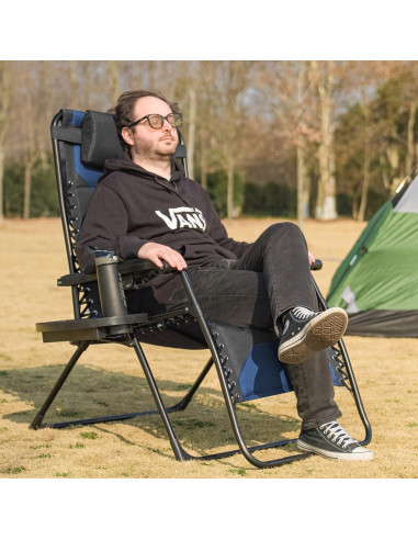 Silla de Gravedad Cero XL Foristrail Plegable con Bandeja 3 en 1