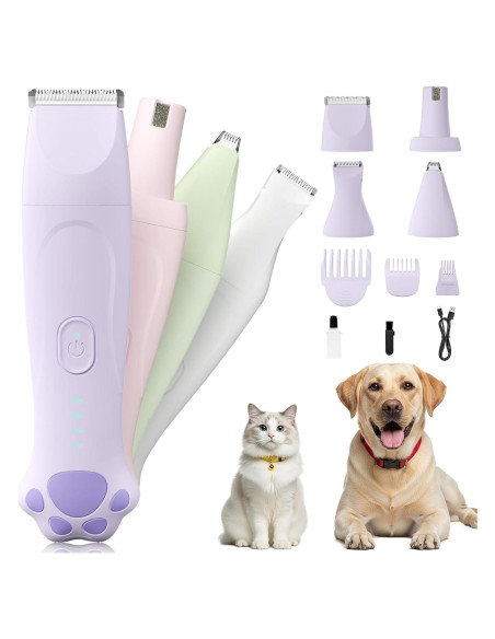 Recortador de patas de perro Veeconn T6 4 en 1 impermeable