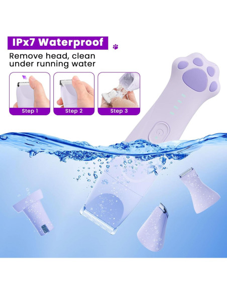 Recortador de patas de perro Veeconn T6 4 en 1 impermeable