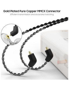 Cable de Reemplazo BASN BC100 MMCX Trenzado de Cobre 1.27m 2