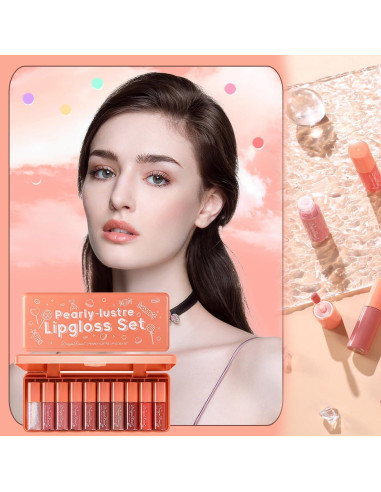 Juego de Tintes Labiales Coreano Alisesun 10 Colores Hidratantes