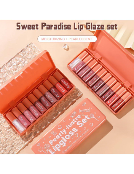 Juego de Tintes Labiales Coreano Alisesun 10 Colores Hidratantes