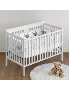 Forro de Cuna de Malla Sweet Jojo Designs Bear Mountain - Azul 2