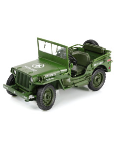 Modelo Jeep Militar Willys MB 1:18 NUOTIE Verde Camión